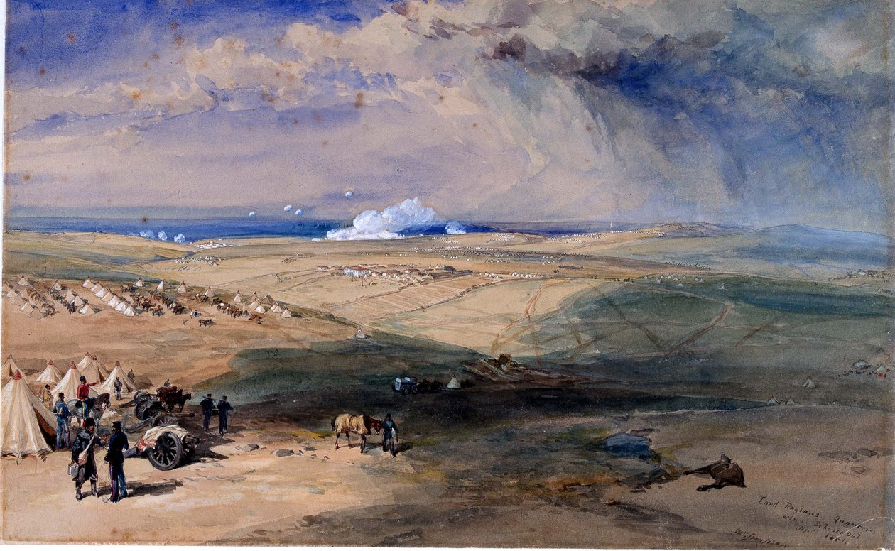 Quartos de Lord Raglan antes de Sebastopol, novembro de 1854 de William Crimea Simpson