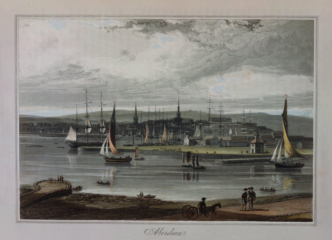 Aberdeen, de "A Voyage Around Great Britain", de Richard Ayton de William Daniell