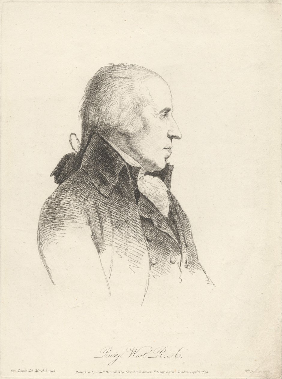 Benjamin West, R.A. de William Daniell