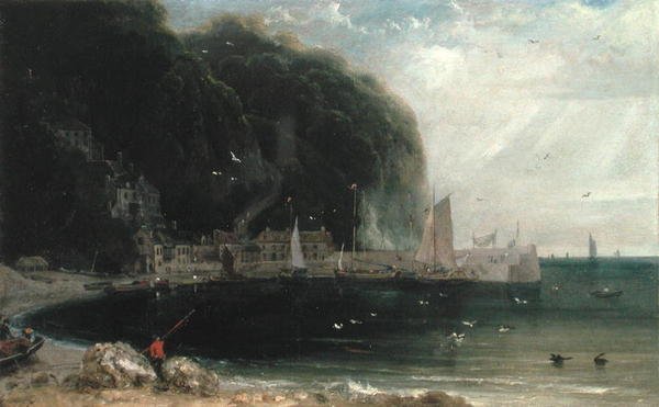 Clovelly in the Bristol Channel, c.1813 (óleo sobre tela) de William Daniell
