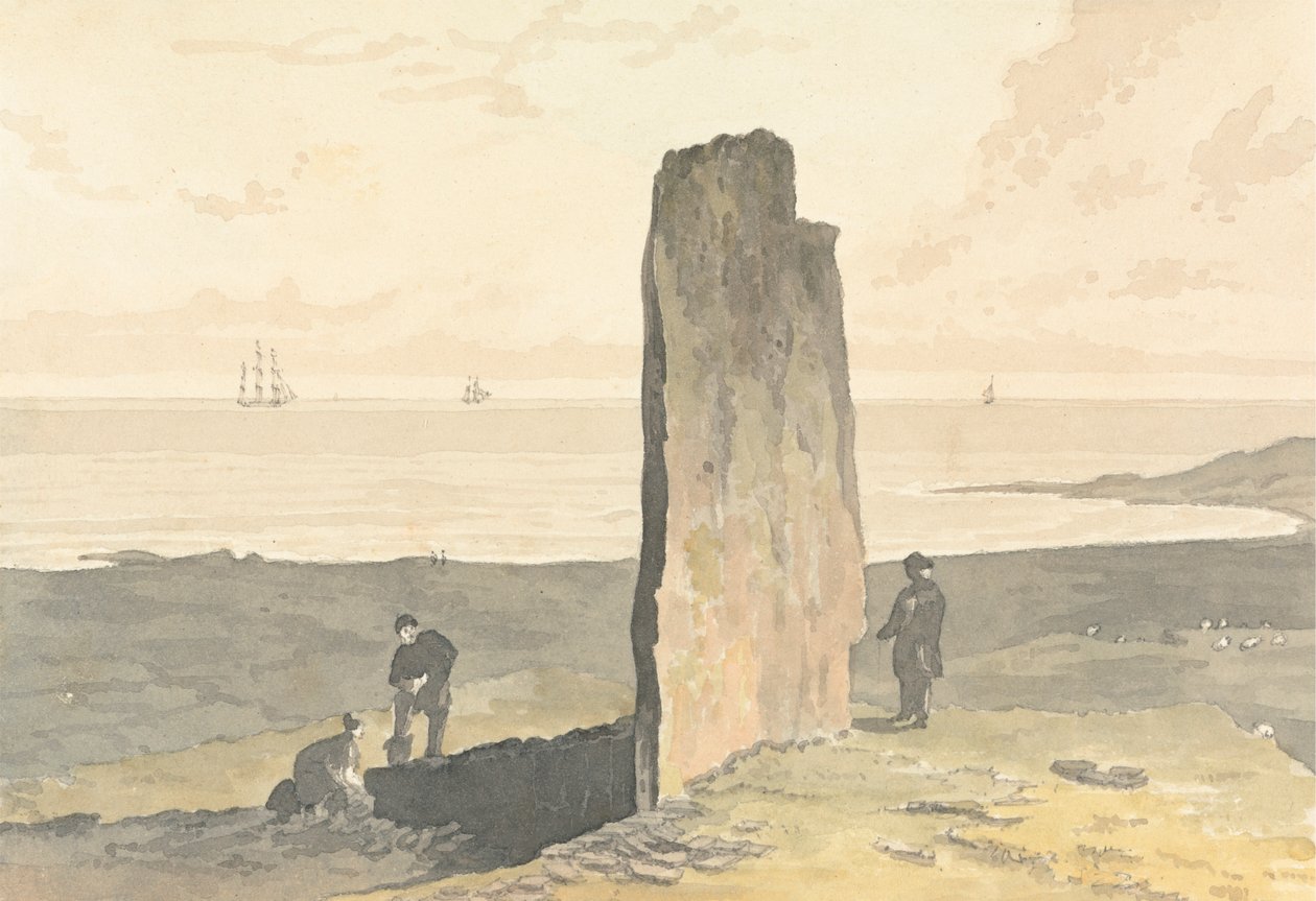 Pedra Druida em Strather, perto de Barvas, Ilha de Lewis de William Daniell