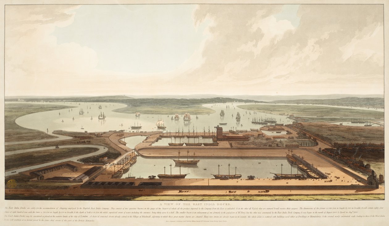 Docas da Índia Oriental de William Daniell