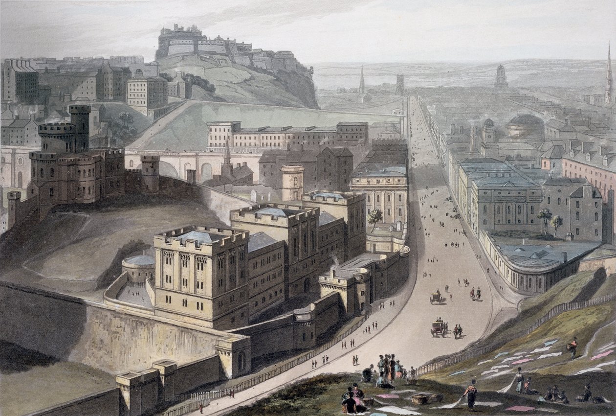 Edimburgo, de Calton Hill, 1829 de William Daniell