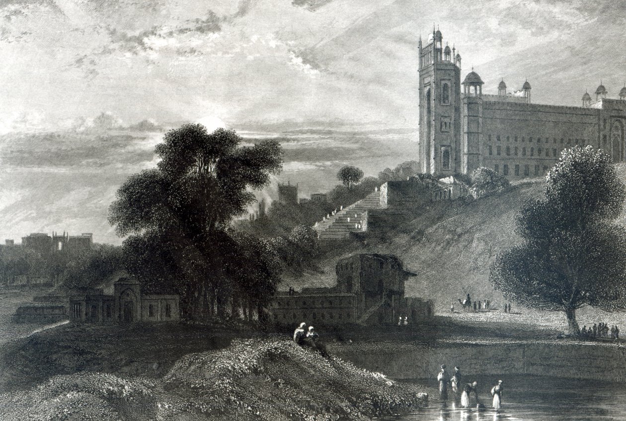 Fatehpur Sikri perto de Agra, gravado por R. Brandard (gravura) de William Daniell