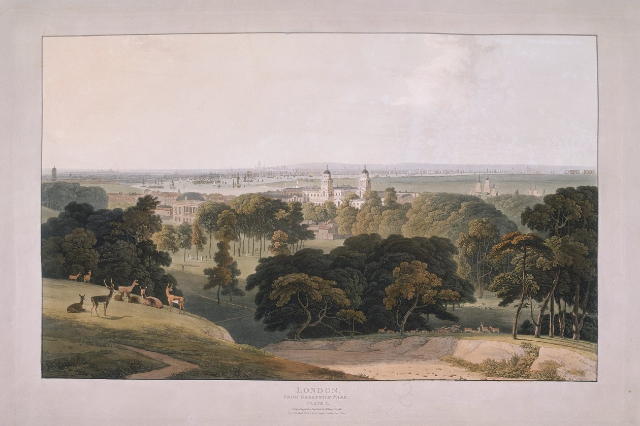 Greenwich Park, Londres, 1804 de William Daniell