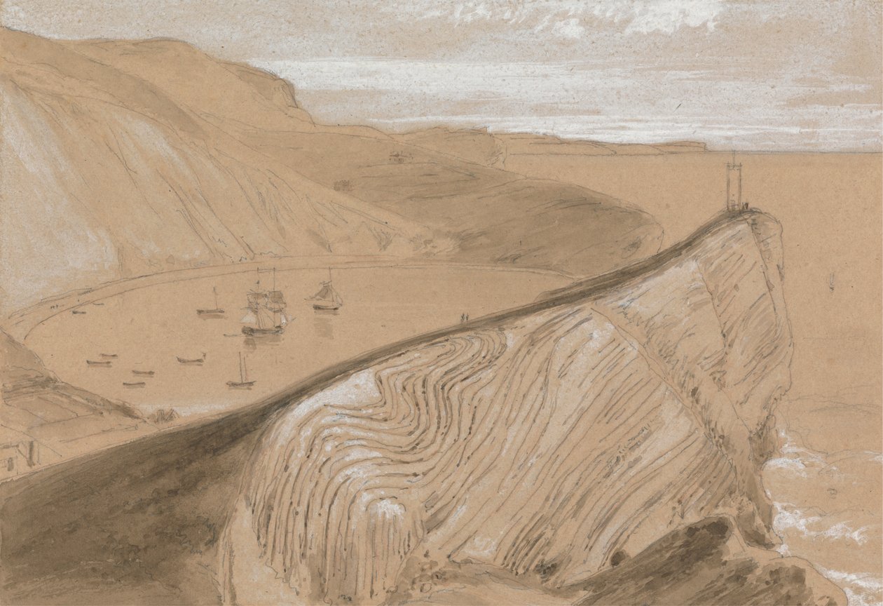 Enseada de Lulworth de William Daniell