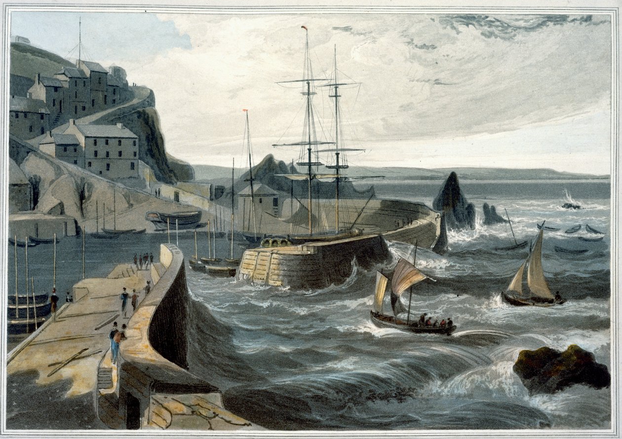 "Mevagissey, Cornualha", 1825 de William Daniell