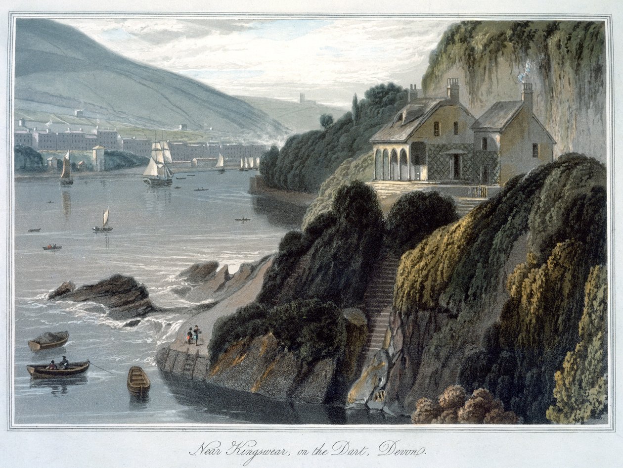 "Near Kingswear, on the Dart, Devon", 1825 de William Daniell