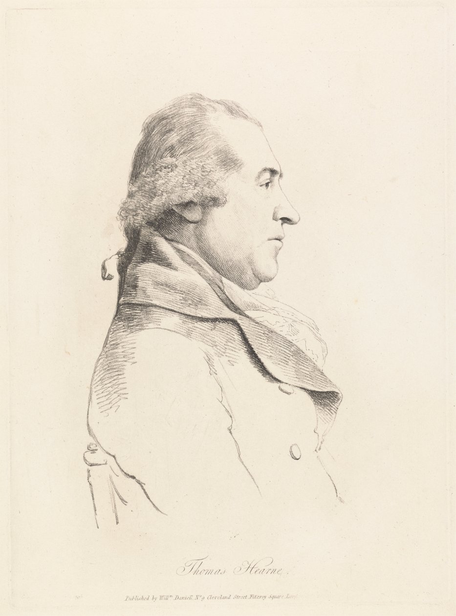 Estudo do Retrato de Thomas Hearne de William Daniell