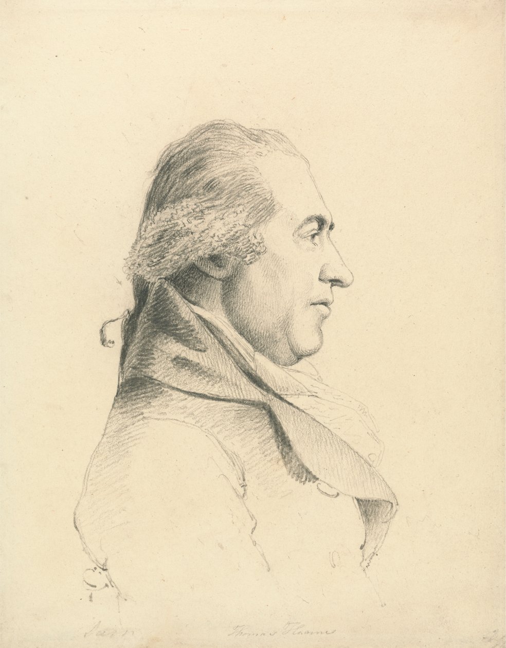 Estudo do Retrato de Thomas Hearne de William Daniell