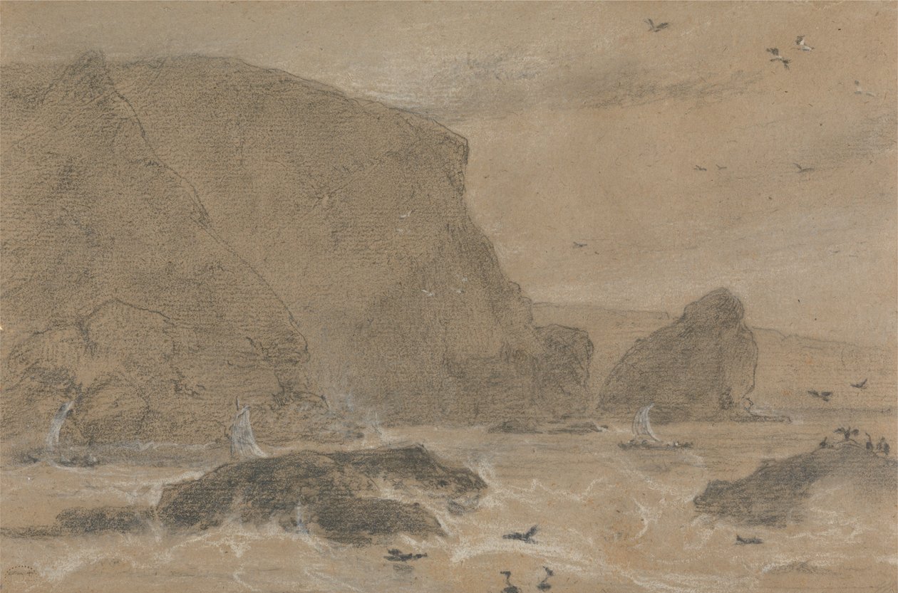 Rochedo de funcho-marinho, St. Agnes, Cornualha de William Daniell