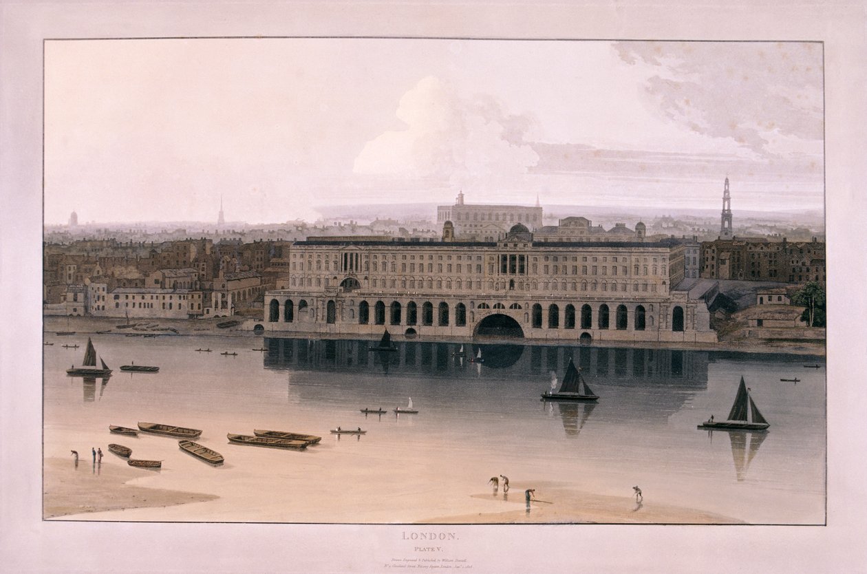 Somerset House, Londres, 1804 de William Daniell