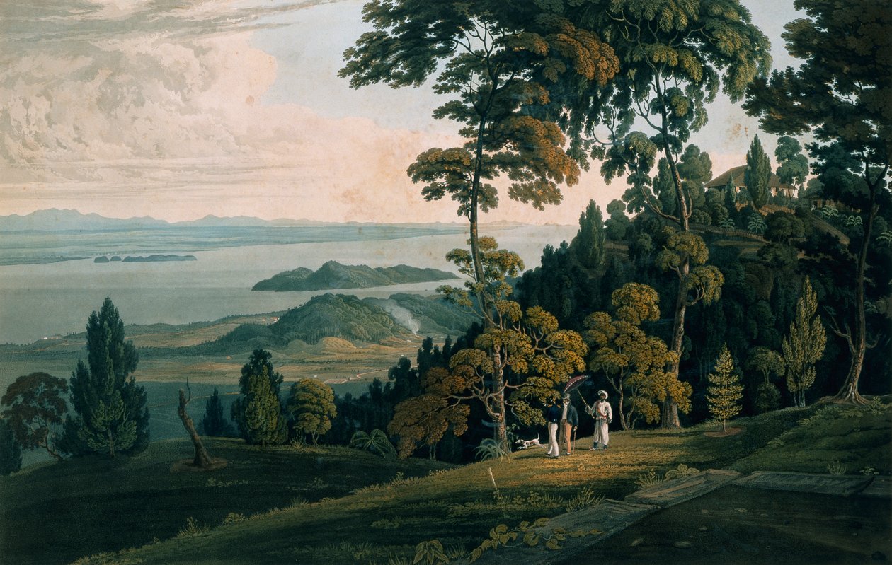 Vista de Halliburtons Hill, Ilha do Príncipe de Gales de William Daniell