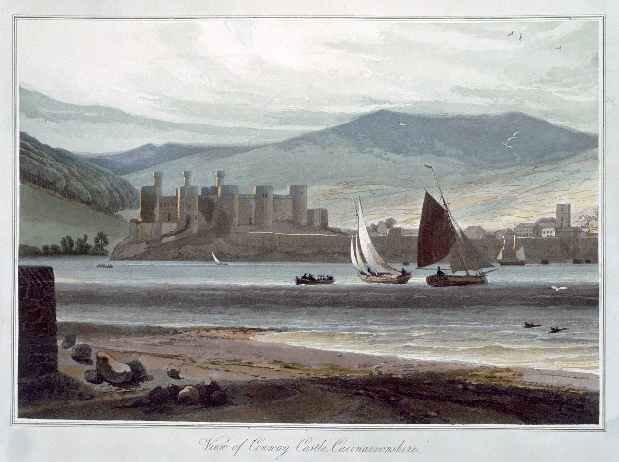 Vista do Castelo de Conway, Caernarvonshire