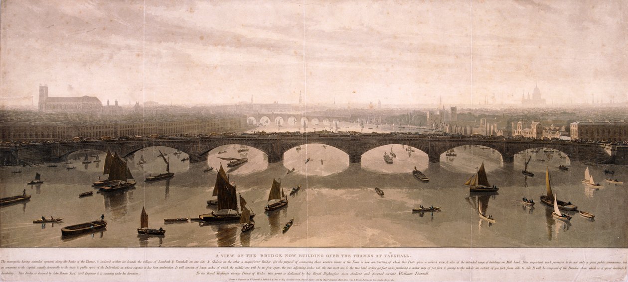 Vista de Londres do sul, 1810 de William Daniell