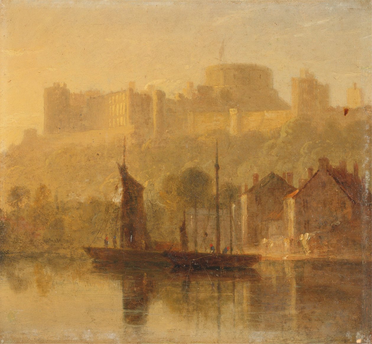Castelo de Windsor, do Tamisa de William Daniell