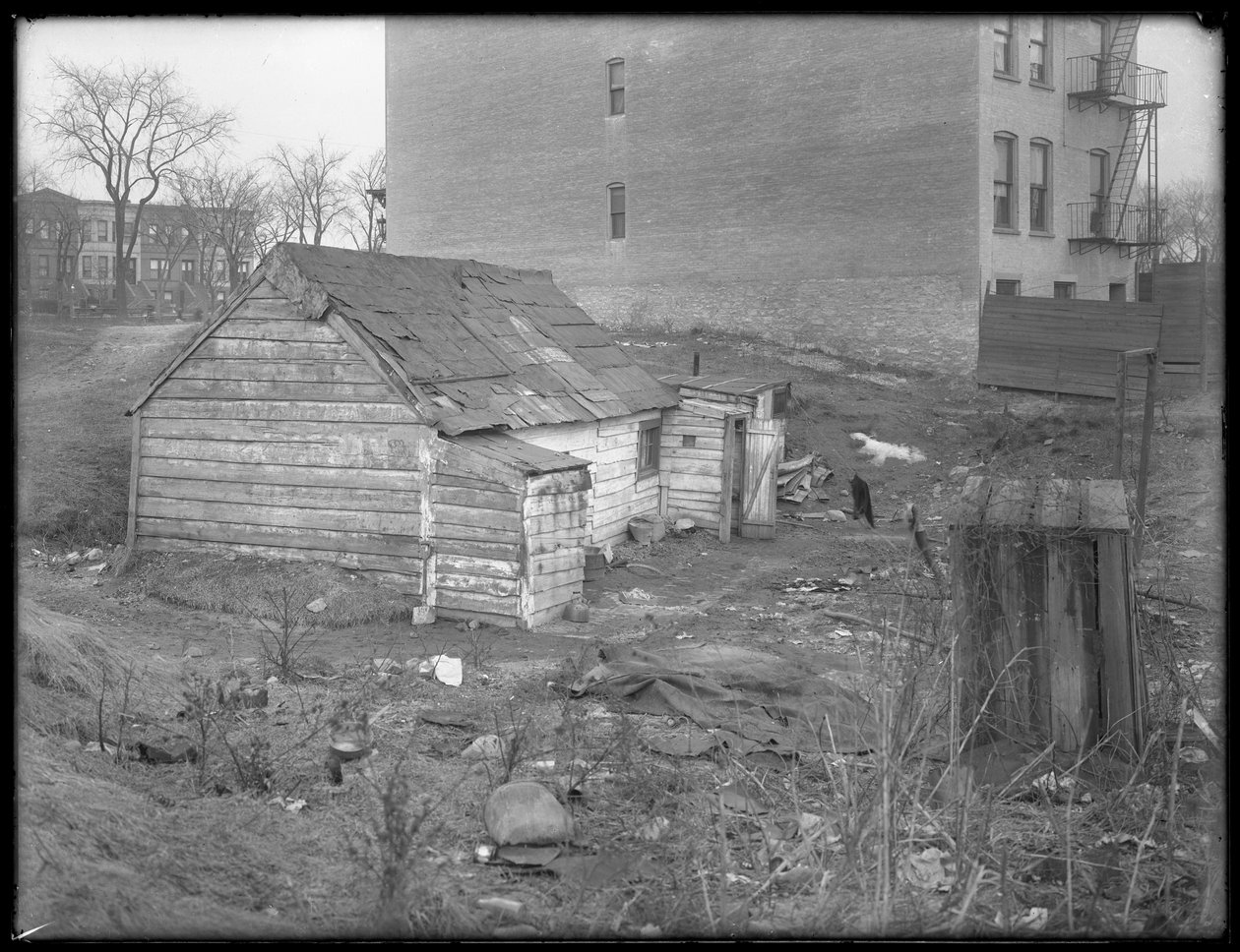 Cabana do posseiro KE Barry, local desconhecido, c.1911 de William Davis Hassler