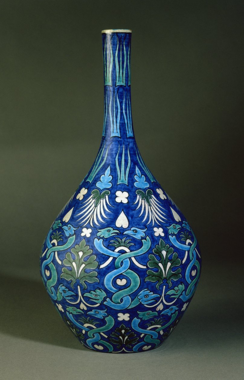 Vasos para garrafas, fabricados por William de Morgan & Co., decorados por James ou John Hersey, Sand