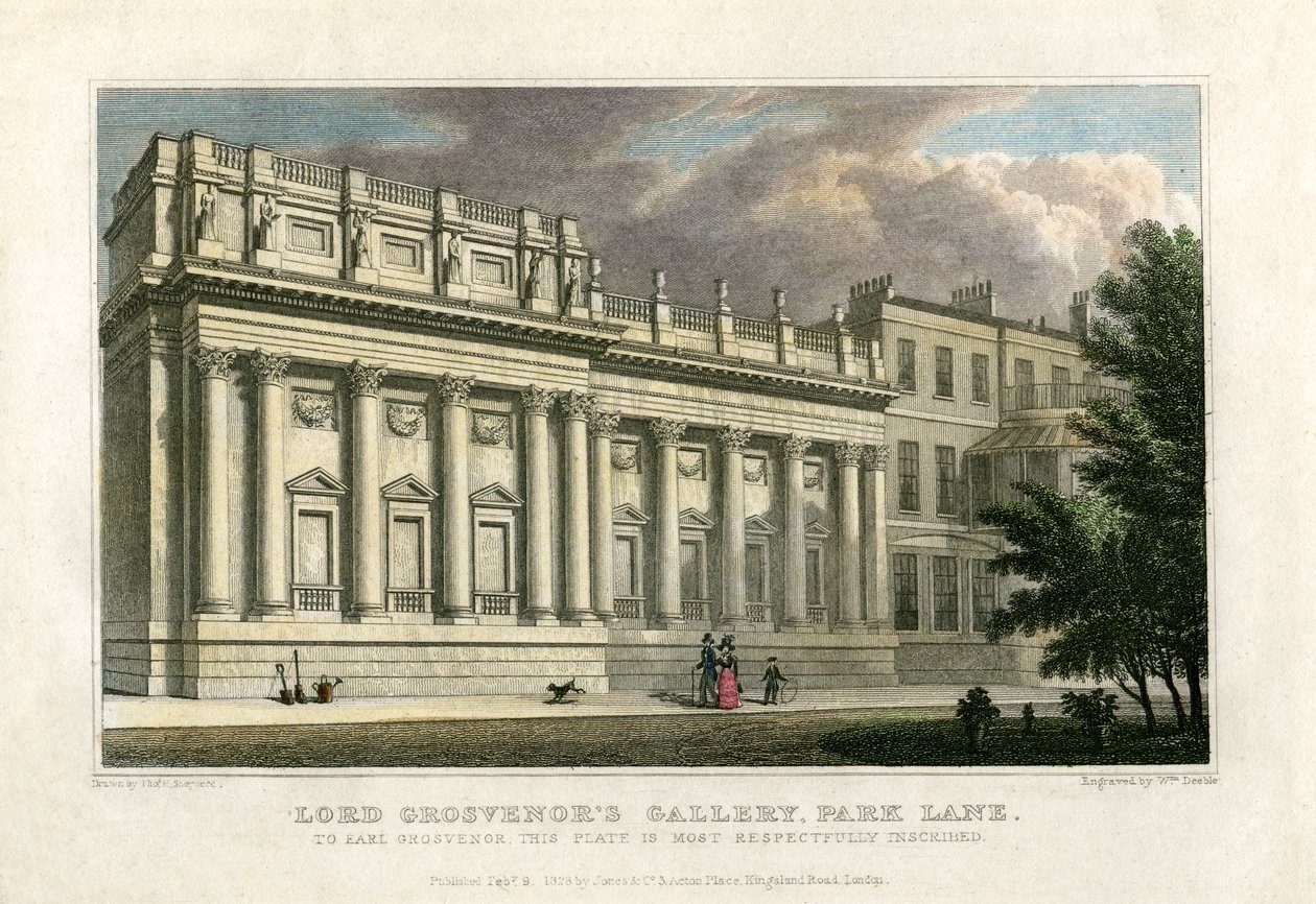 Galeria Lord Grosvenors, Park Lane, Londres, 1828 de William Deeble