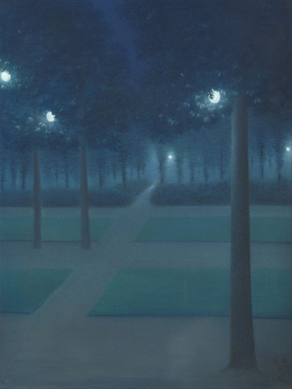 Noturno no Parc Royal, Bruxelas de William Degouve de Nuncques