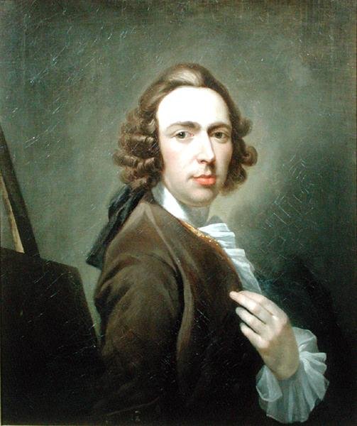 Auto-retrato, c.1750 (óleo sobre tela) de William Delacour