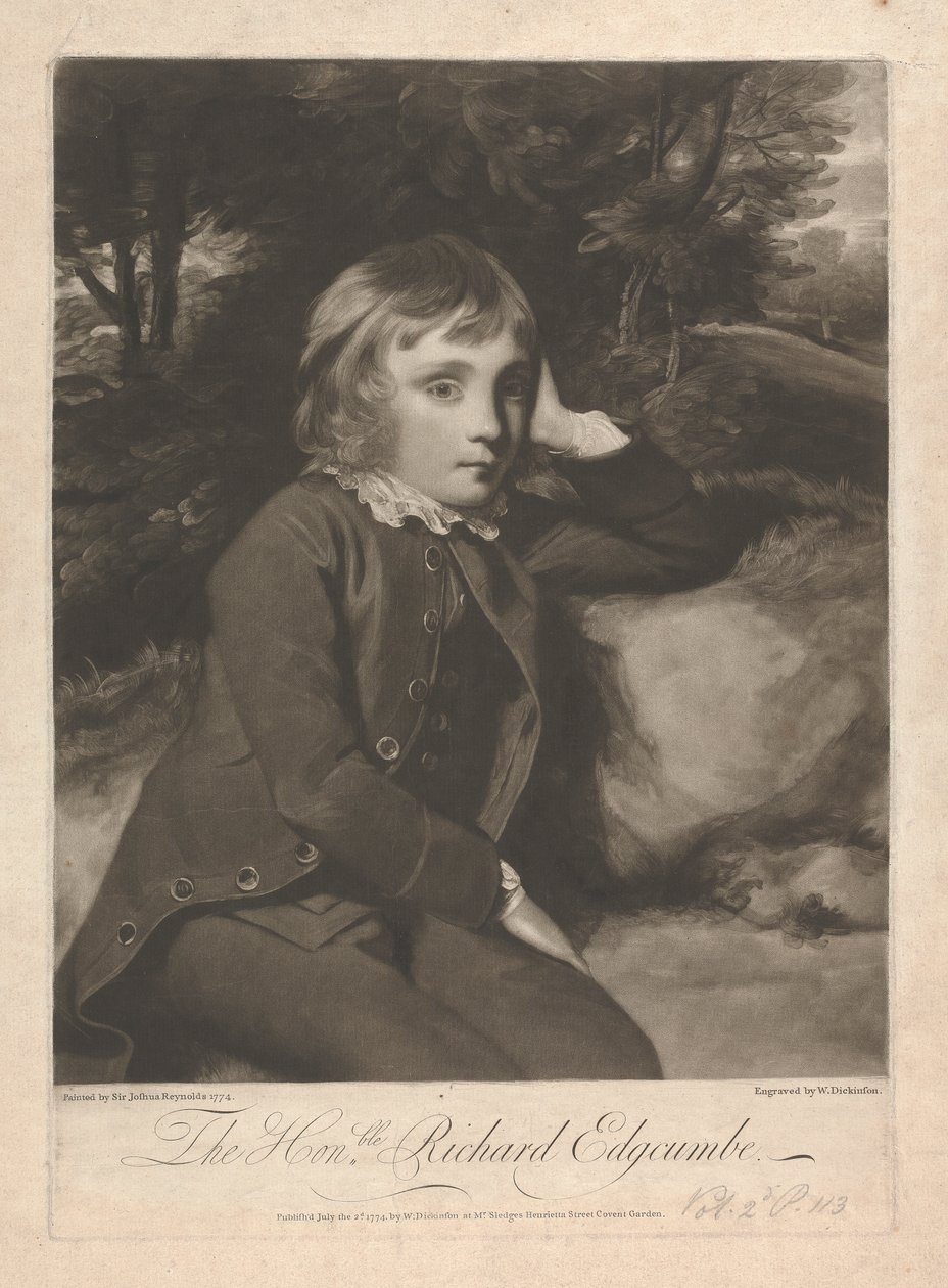 Honorável Richard Lord Edgcumbe, 1º Barão Edgcumbe de William Dickinson
