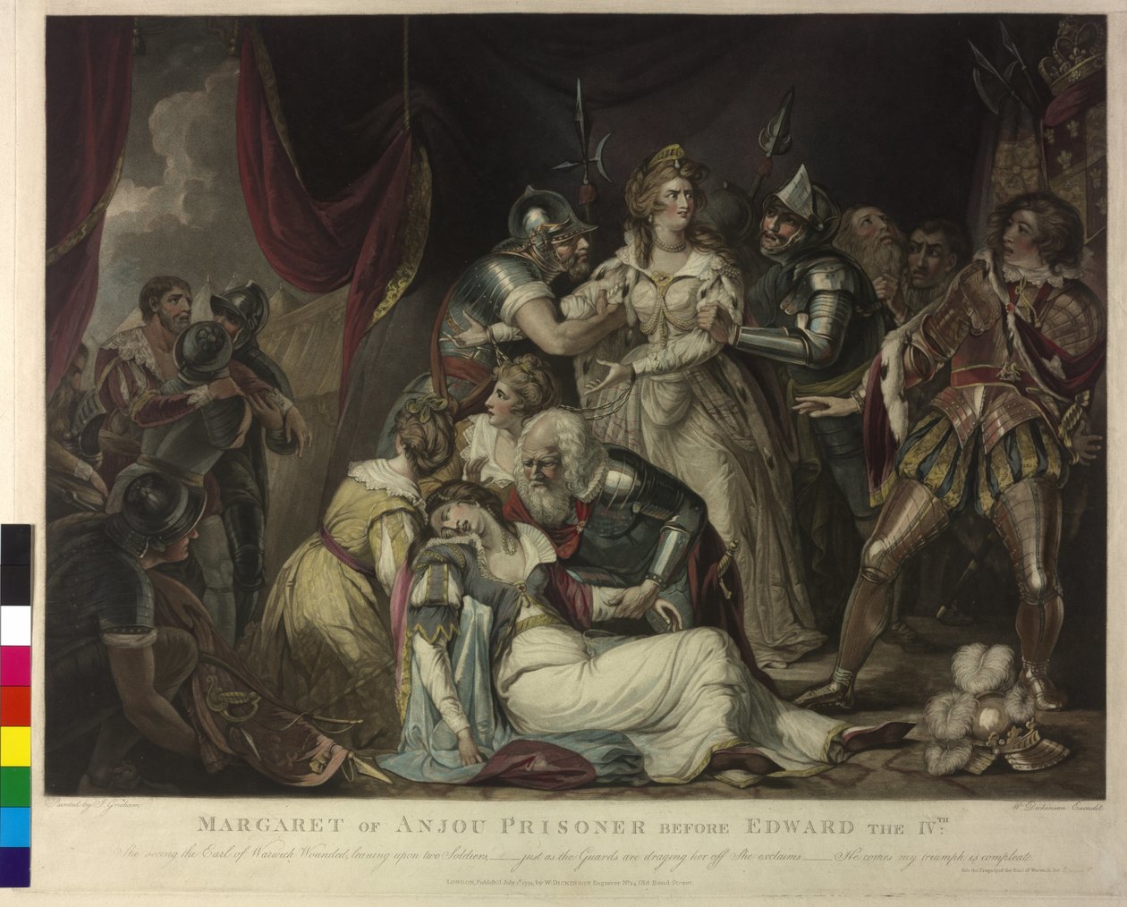 Ilustração de: Francklin Margarida de Anjou (mezzotint) de William Dickinson