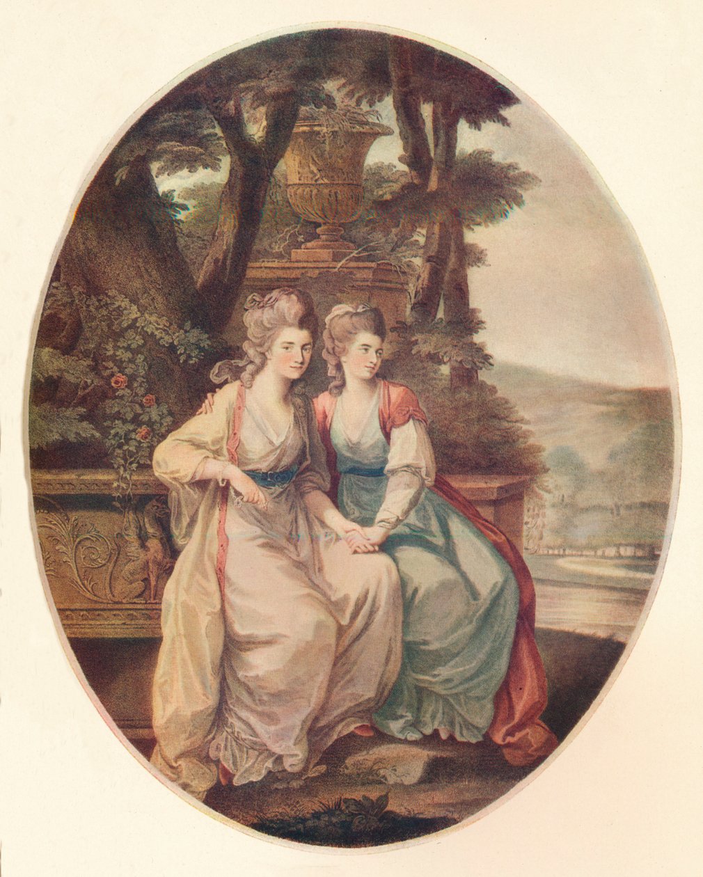 A Duquesa de Devonshire e Lady Duncannon, 1782 de William Dickinson