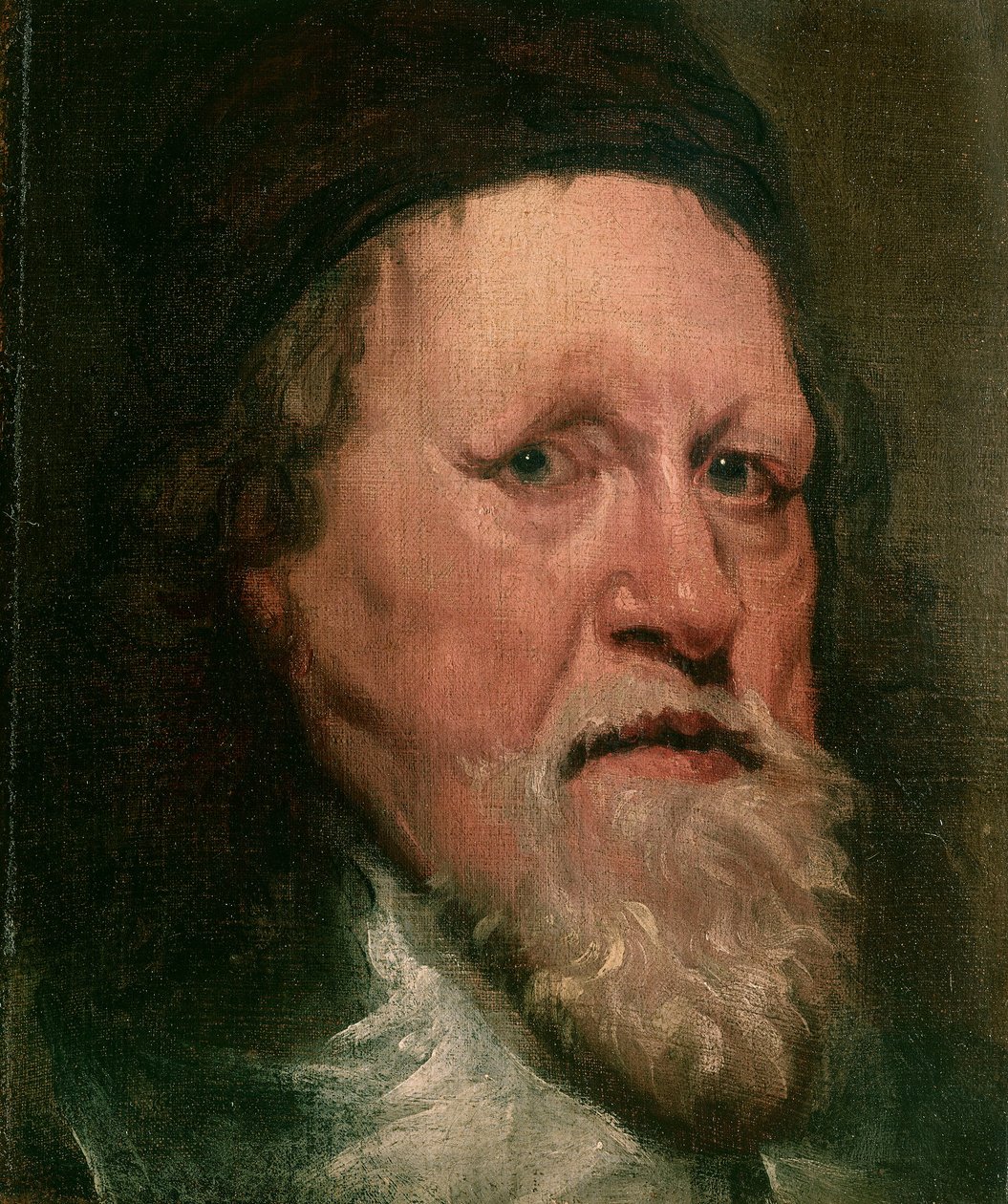 Retrato de Inigo Jones (1573-1652), cenógrafo e arquiteto de William Dobson