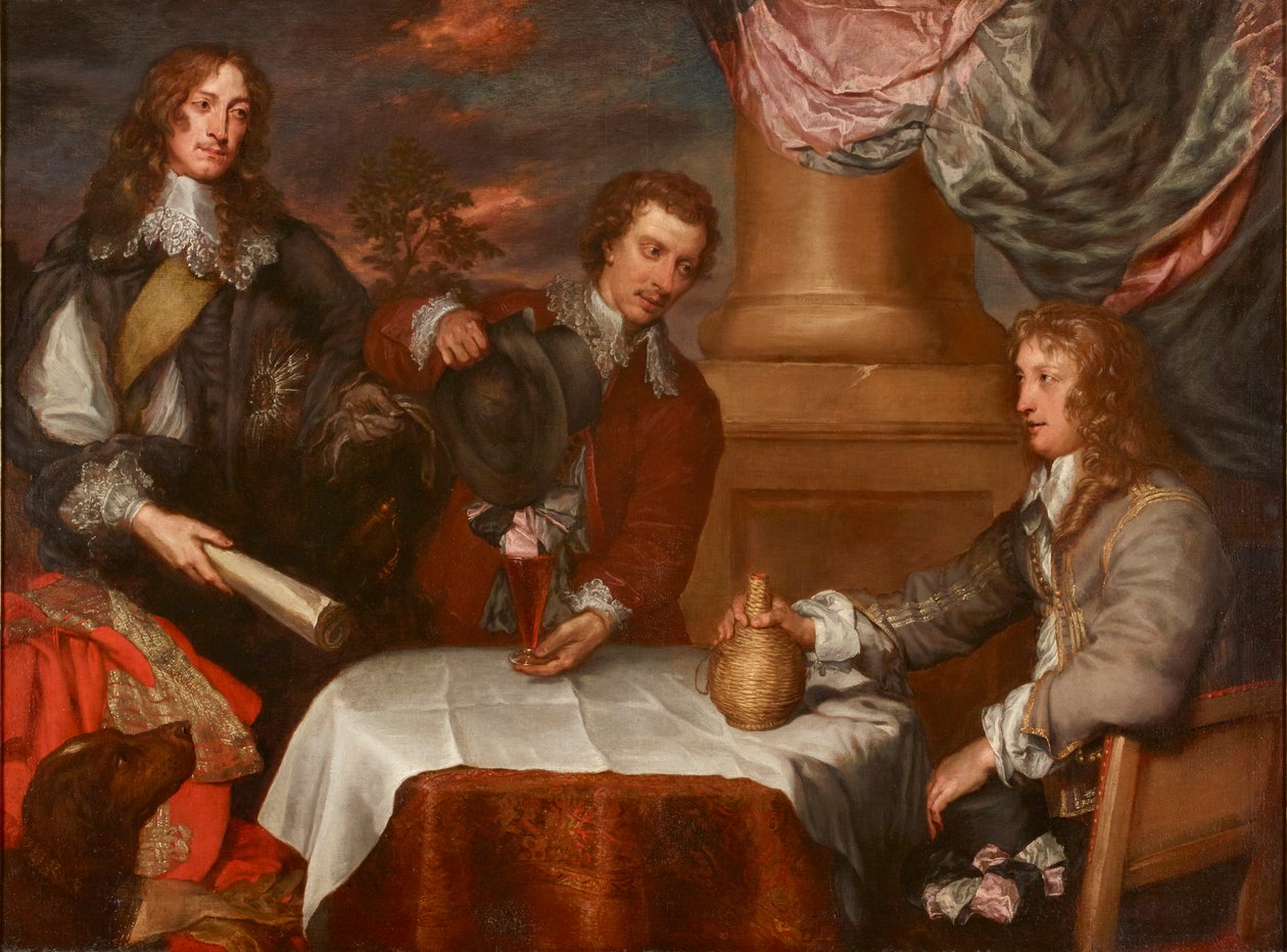 Retrato do Príncipe Rupert, Coronel William Legge e Coronel John Russell, 1645-1646 de William Dobson