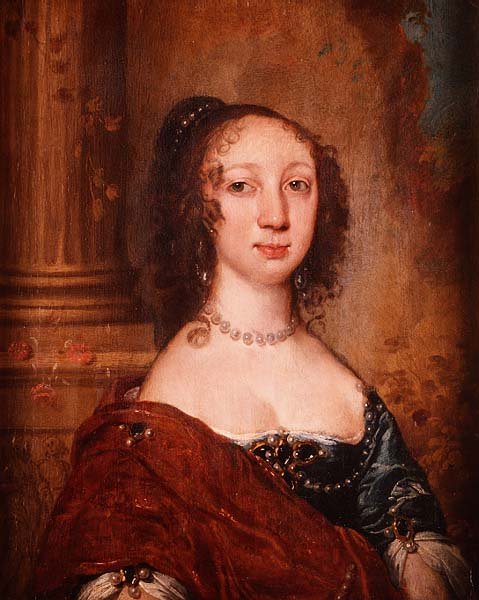 Retrato de uma senhora, meio comprimento de William Dobson