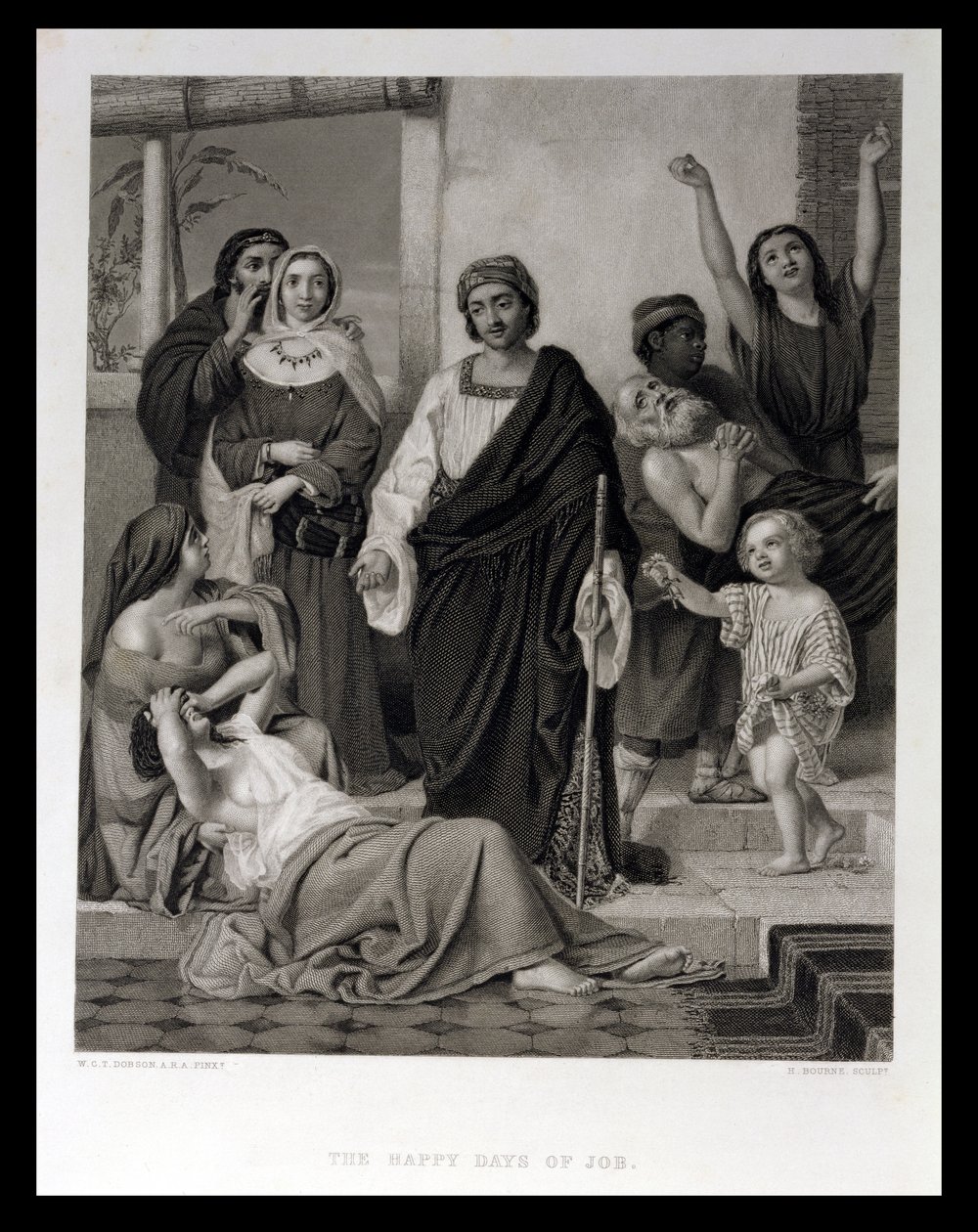 Os dias felizes de trabalho, gravados por H. Bourne de William Dobson
