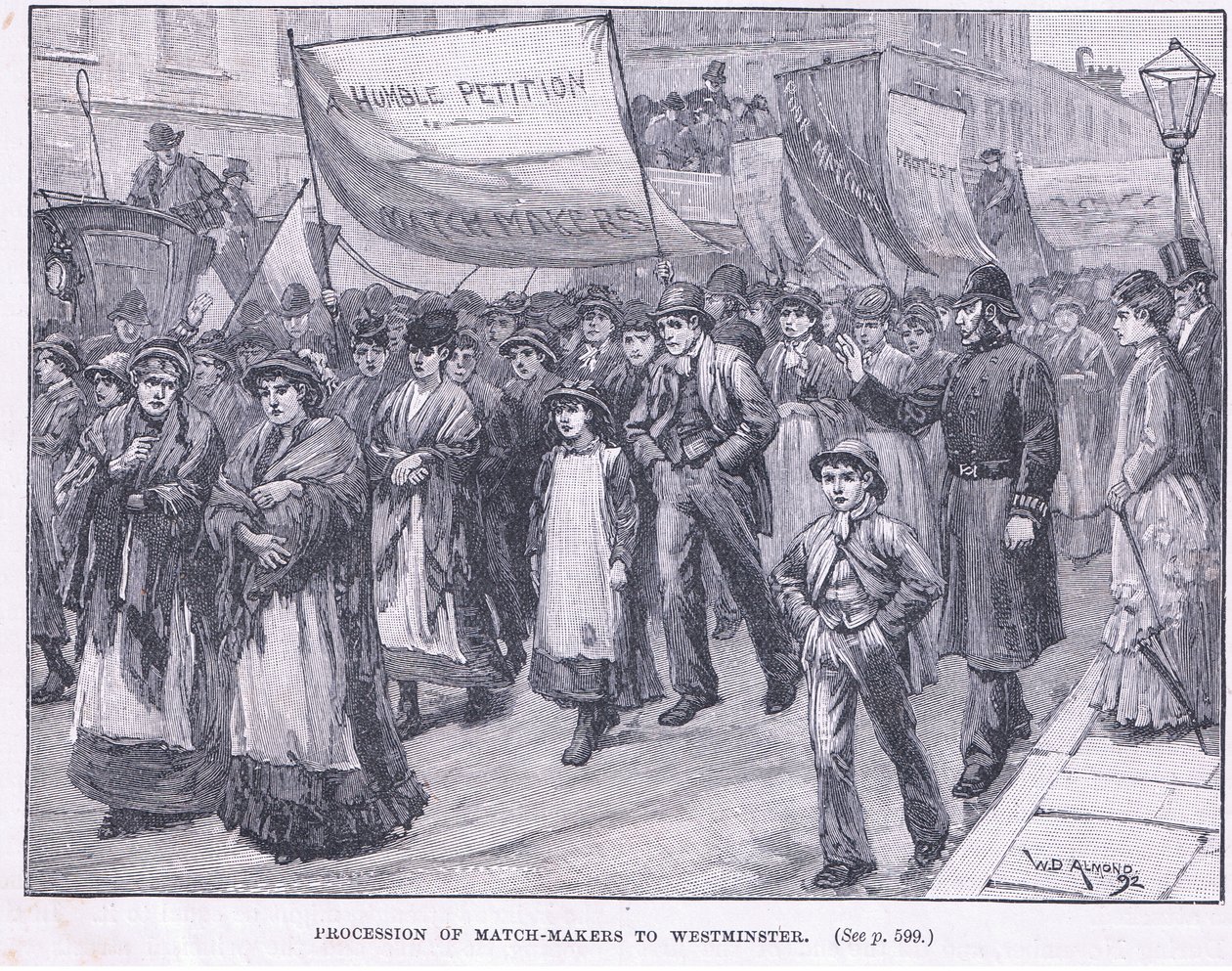 Procissão dos fabricantes de fósforos para Westminster 1871 AD de William Douglas Almond
