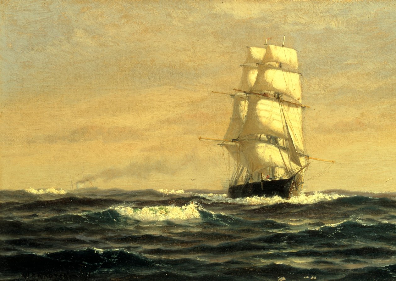Navio à vela - ao largo da costa do Maine de William E. Norton