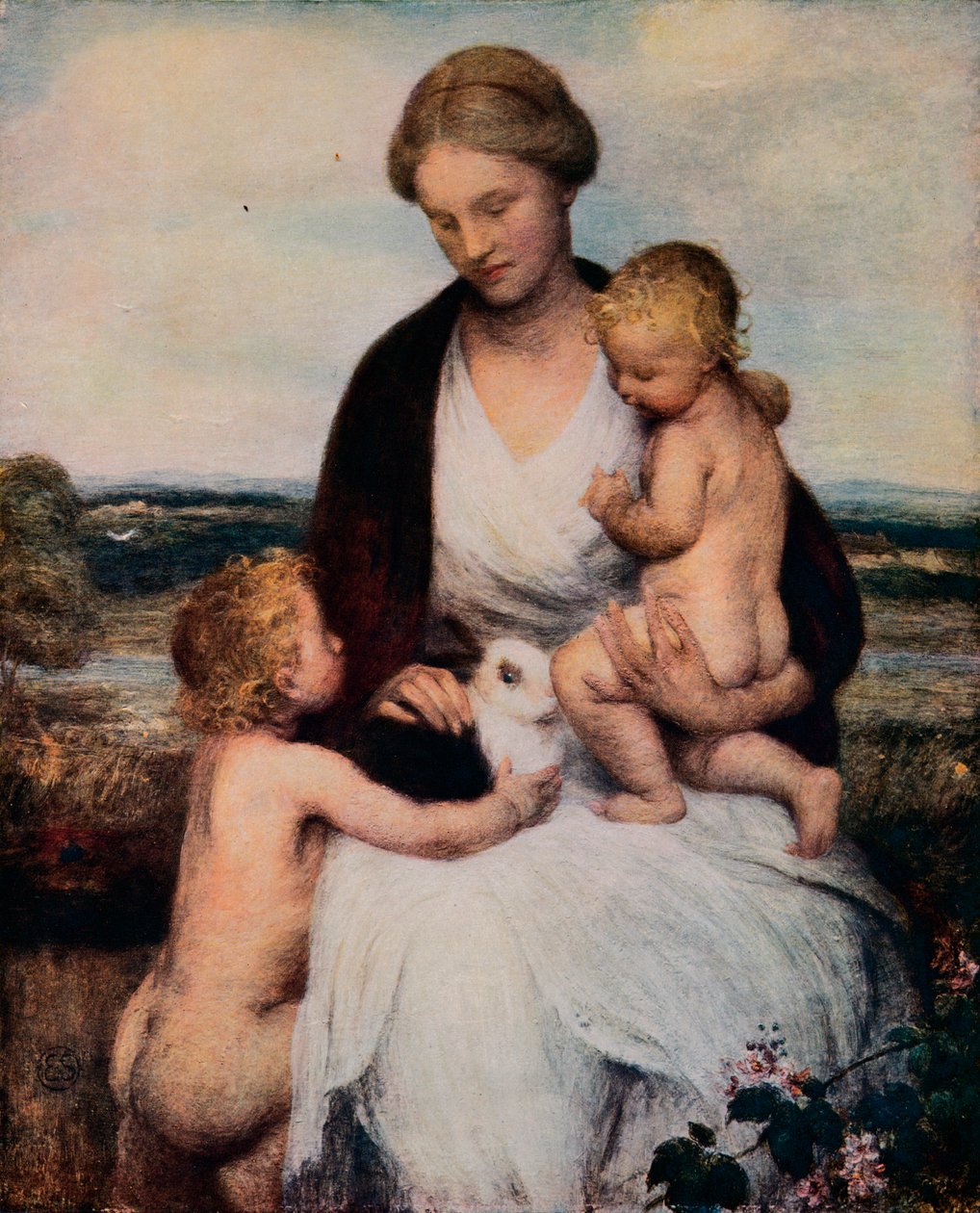 Meus pensamentos são meus filhos, c1900, 1912 de William Edward Stott
