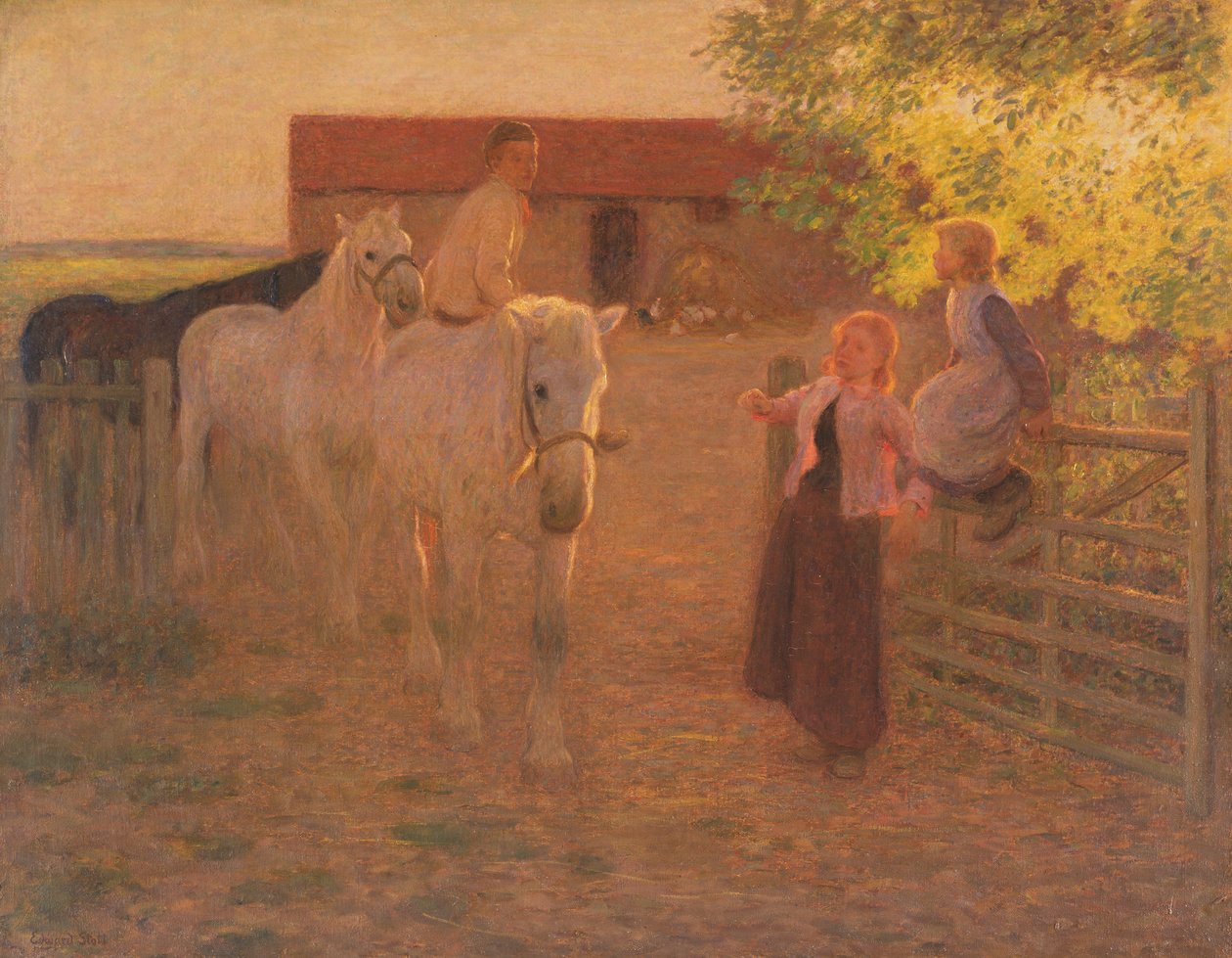 O Portão Velho, c.1896 (óleo sobre tela) de William Edward Stott