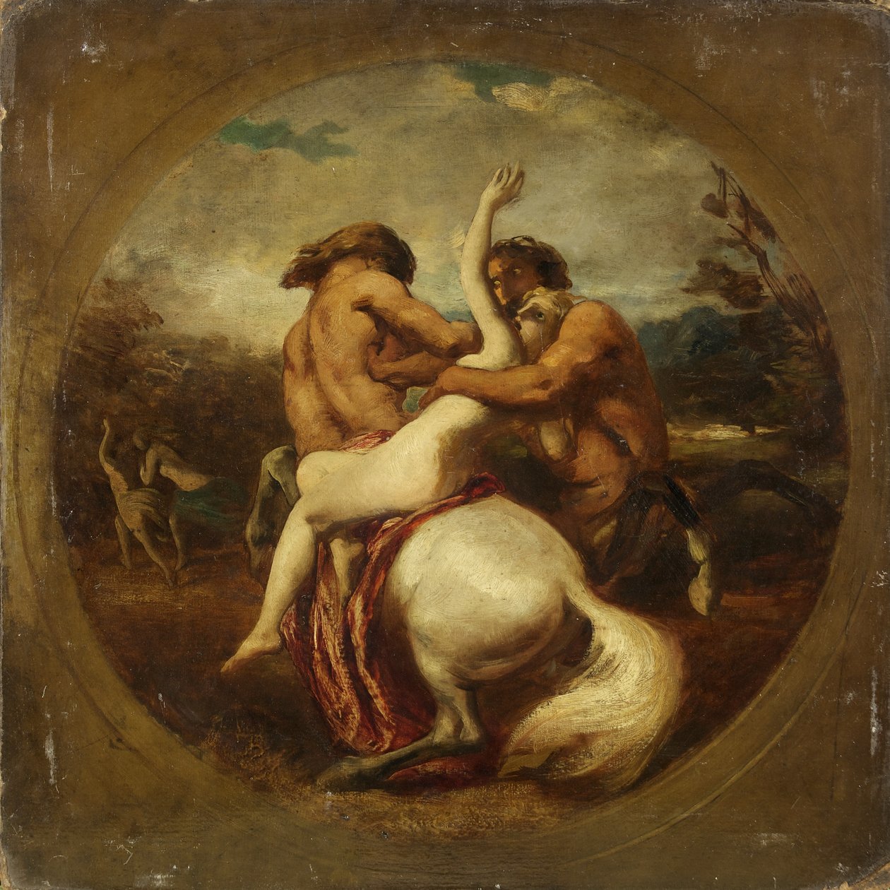 Centauros e Ninfas (óleo sobre papelão) de William Etty