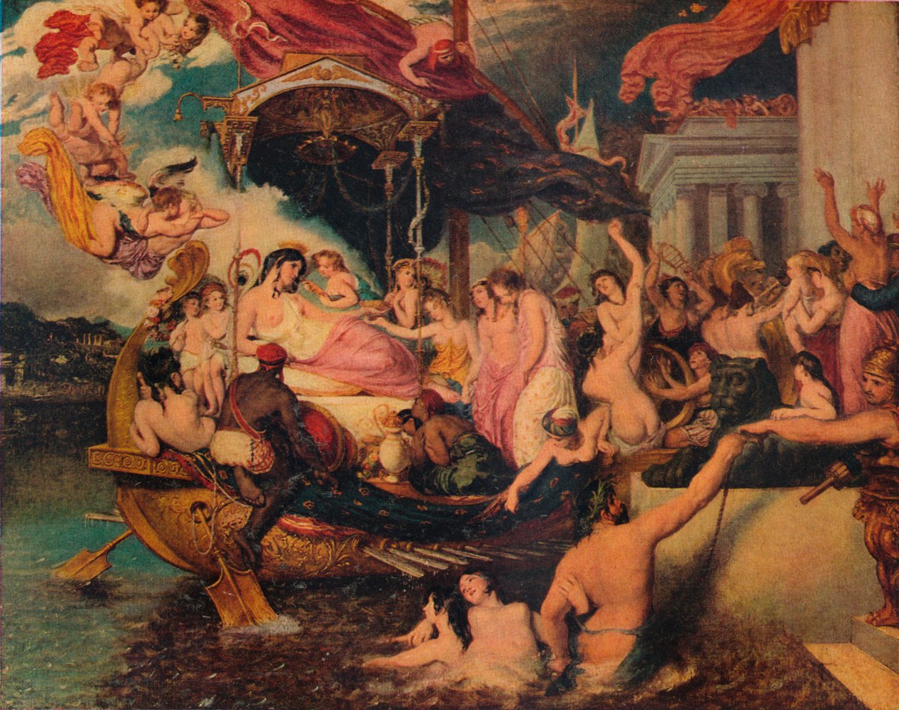 Chegada às Cleópatras na Cilícia, 1821. de William Etty