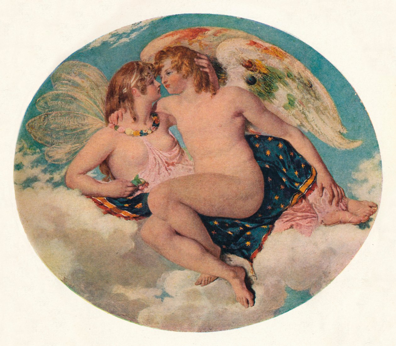 Cupido e Psique, século XIX. de William Etty