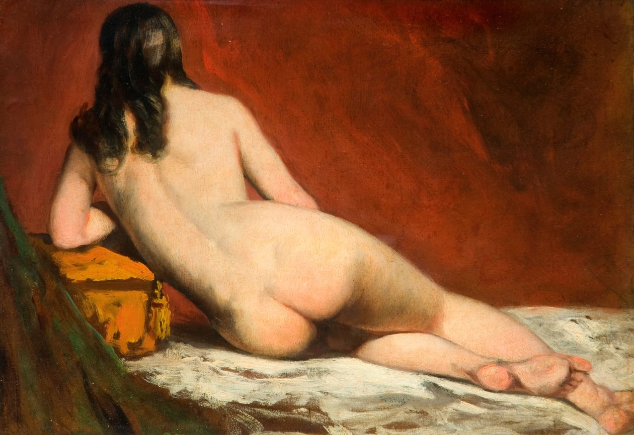 Estudo Nu de uma Mulher Reclinada, 1849. de William Etty