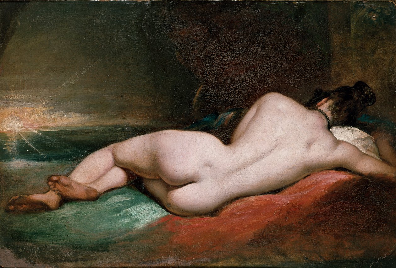 Mulher nua reclinada, no início do século XIX. de William Etty