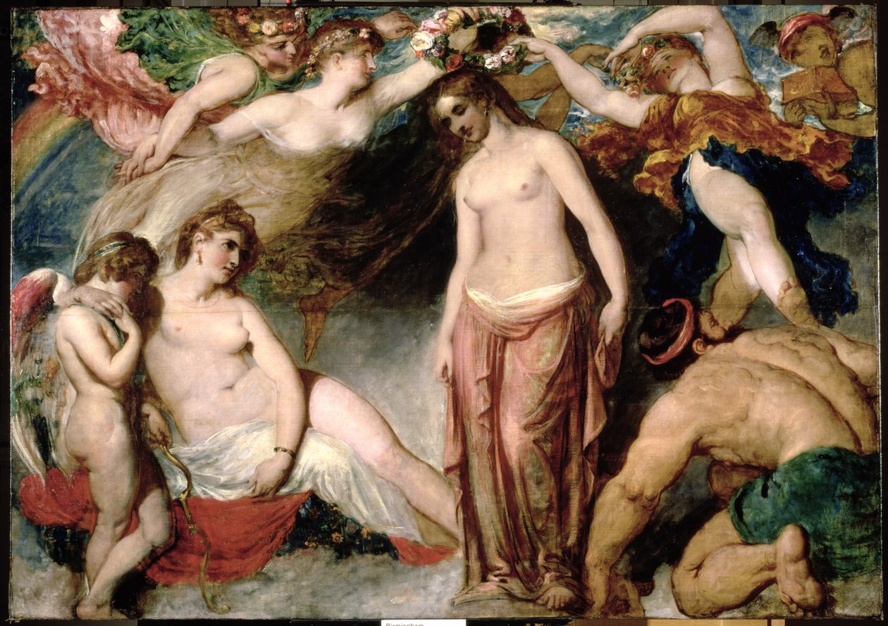 Pandora coroada pelas estações do ano, 1824 de William Etty