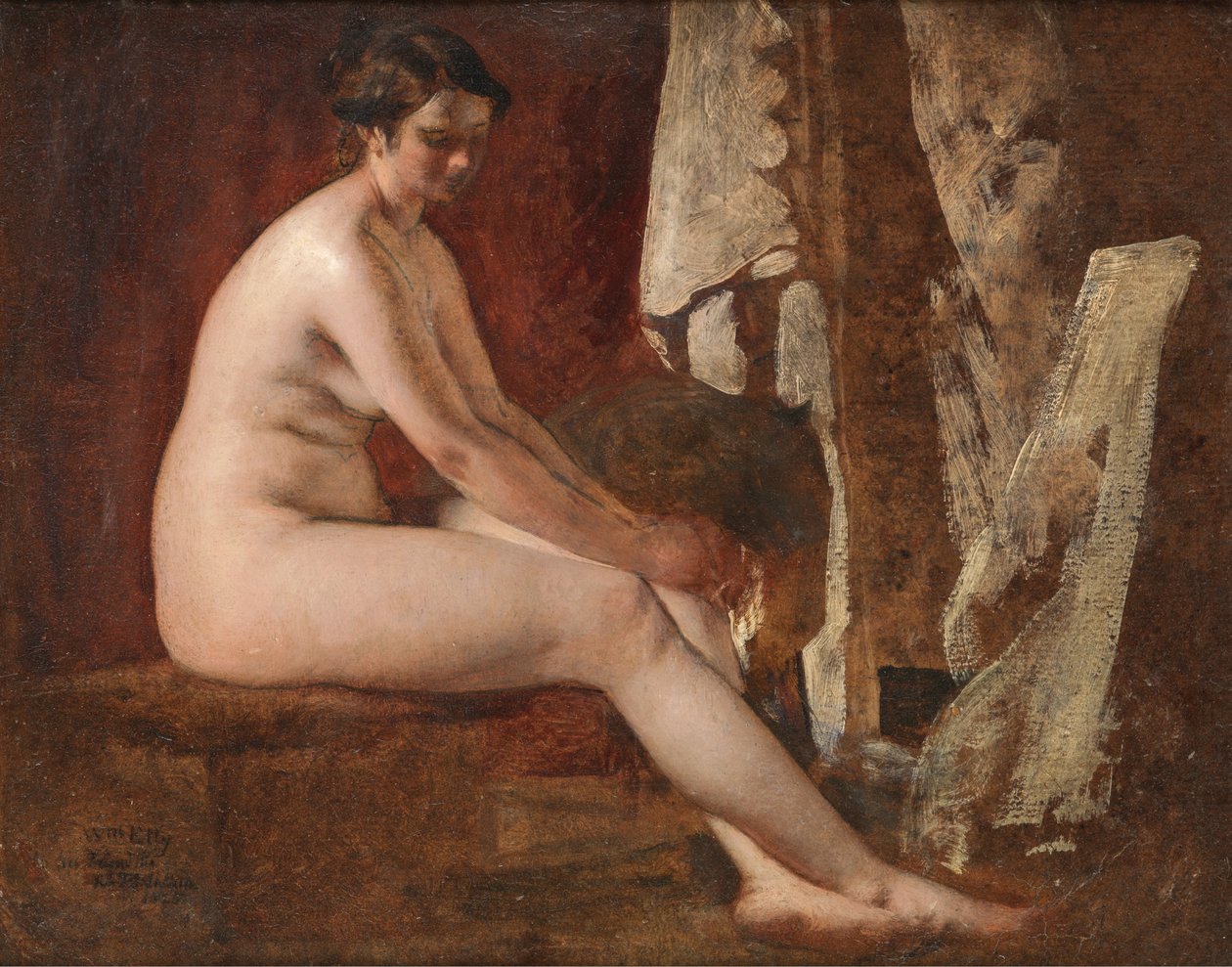 Sentado Nú de William Etty