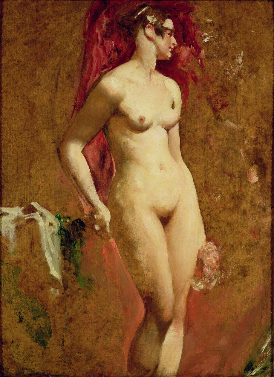 Nudez em pé (óleo sobre tela) de William Etty