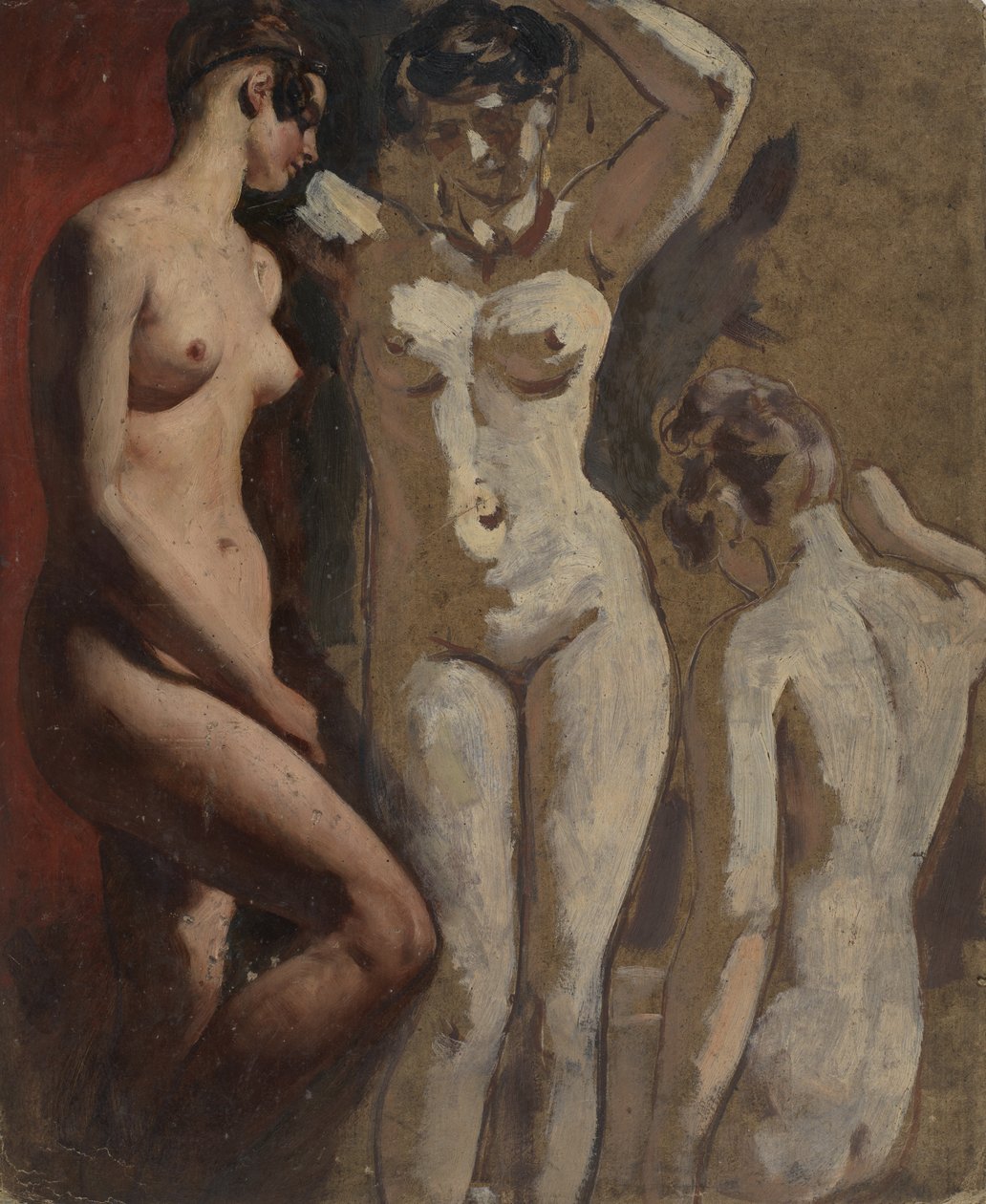 Três nus femininos em pé de William Etty