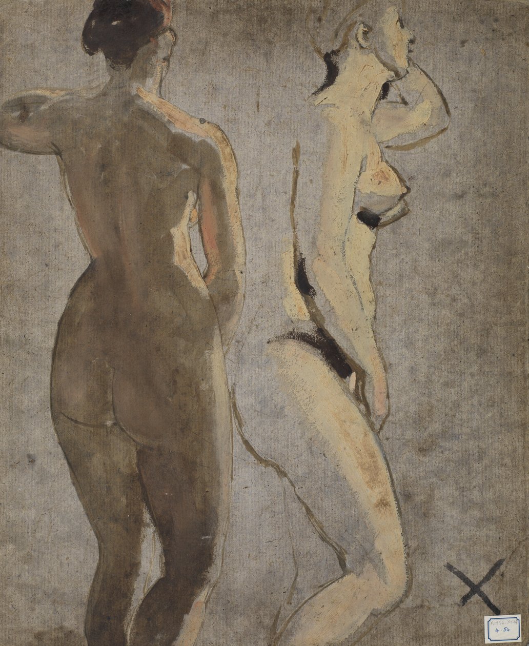 Dois nus femininos em pé de William Etty