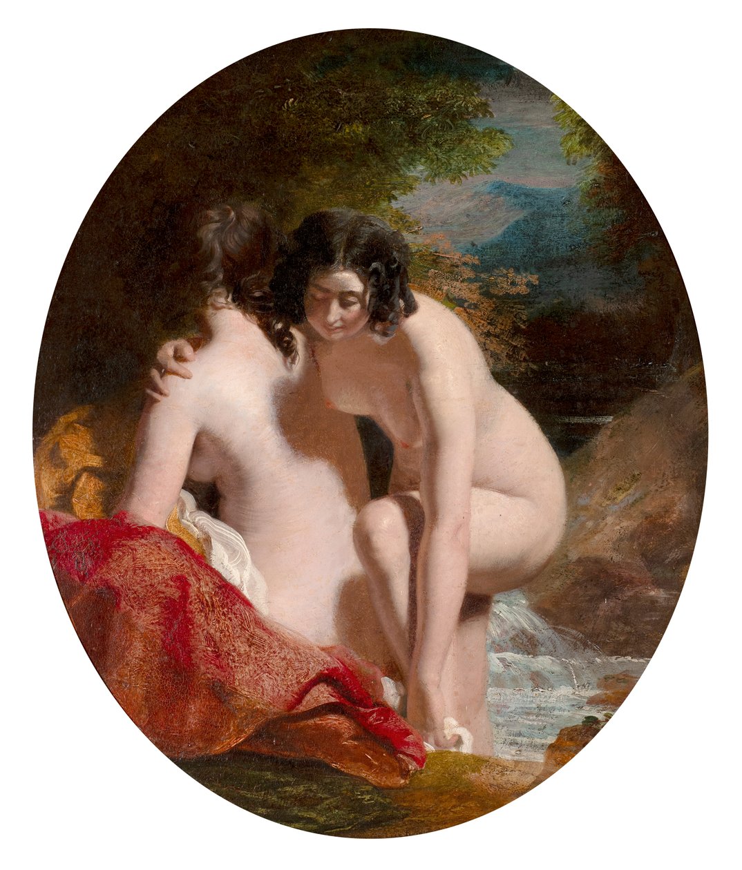 Mulheres a tomar banho (óleo sobre painel) de William Etty