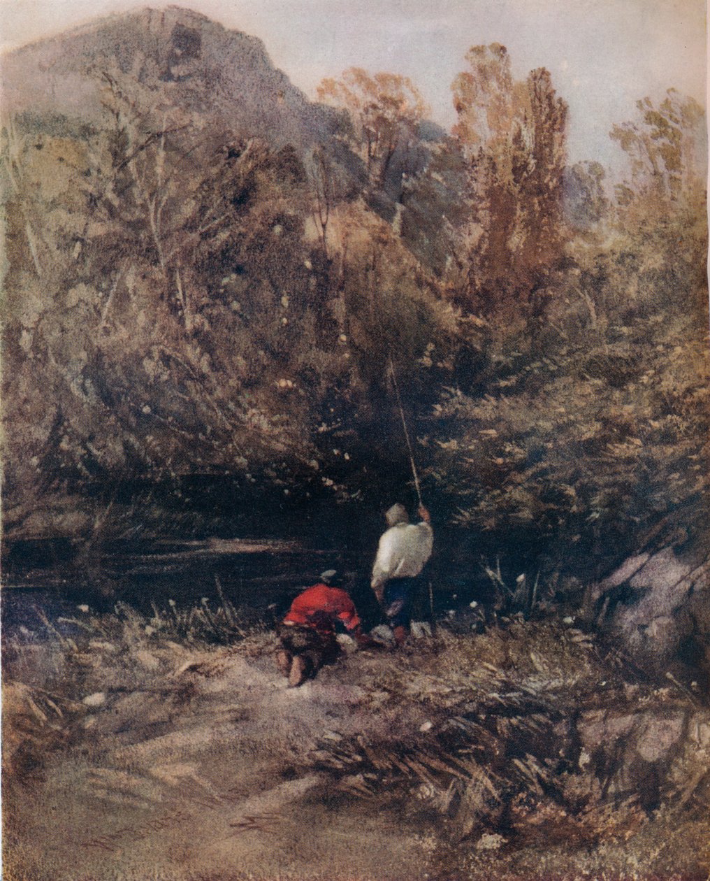 Paisagem, Com Pescadores, 1843, 1924 de William Evans