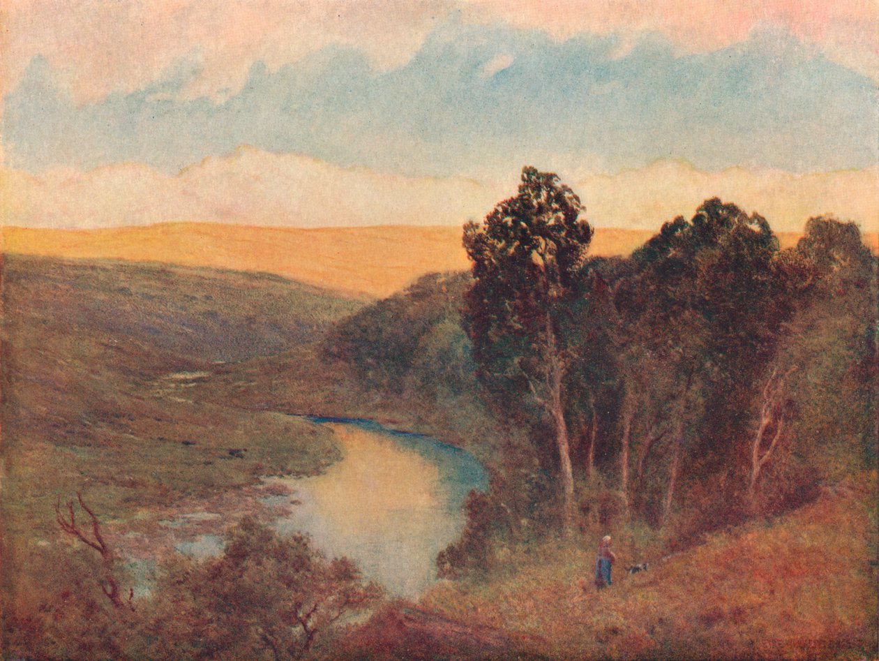 "Afternoon Sunshine on the Galloway Hills", c1893 de William Eyre Walker