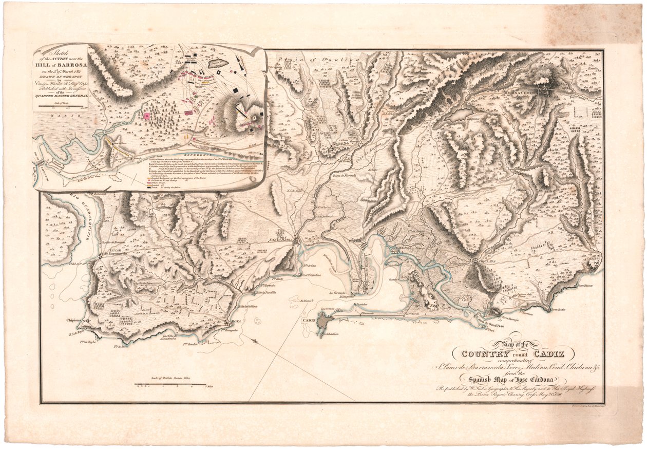 Um Mapa de Cádis de William Faden